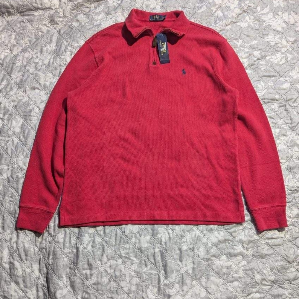 Ralph Lauren Red Polo Shirt Classic Style